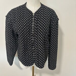 Old Navy Black and White Quilted Jacket